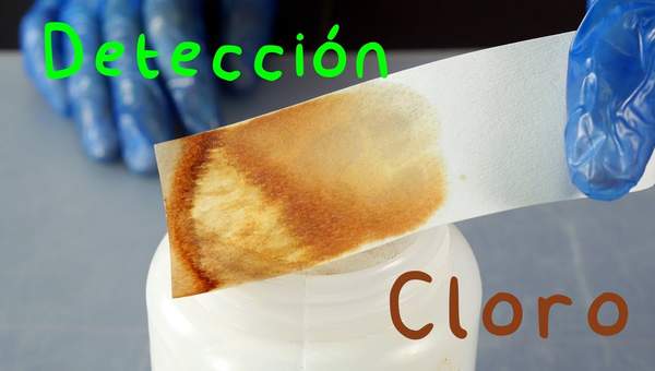 Detección de Cloro. Reacción Redox. Experimento de Química.