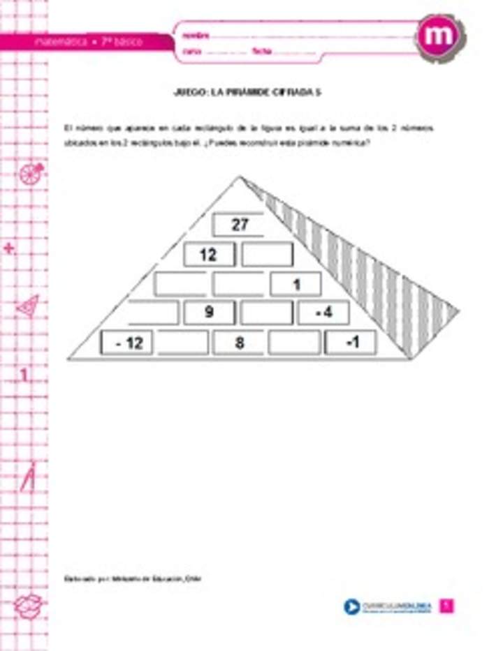 Juego: La pirámide cifrada 5