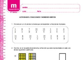 Fracciones y números mixtos
