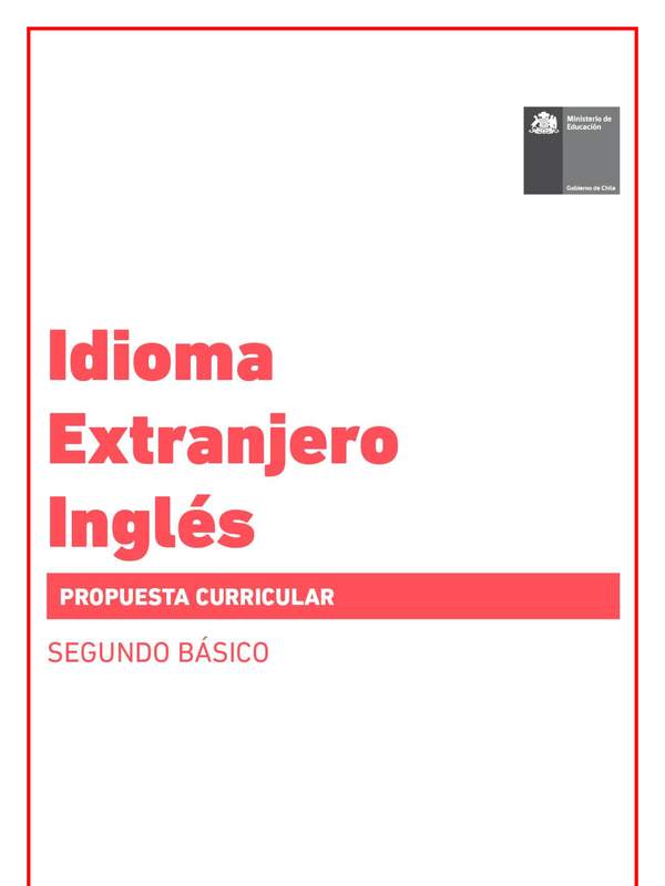 Propuesta curricular Inglés 2° básico