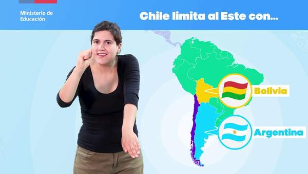 Identificando a Chile en el mapa/Historia, Geografía y Cs. Sociales 2°básico