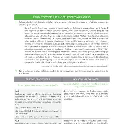 Evaluación Programas - CN1M - OA08 - U4 - CAUSAS Y EFECTOS DE LAS ERUPCIONES VOLCÁNICAS