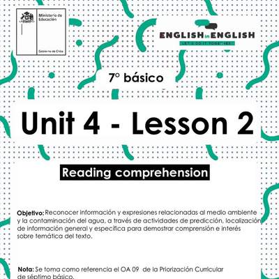 Inglés 7° Básico Unidad 4 - Lesson 2