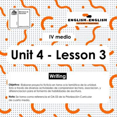 Inglés 4° Medio Unidad 4 - Lesson 3