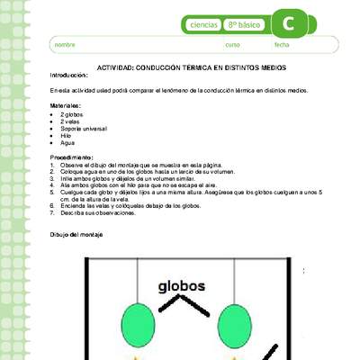 Conducción térmica en distintos medios