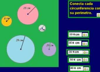 Unir circunferencias con perímetros (I)