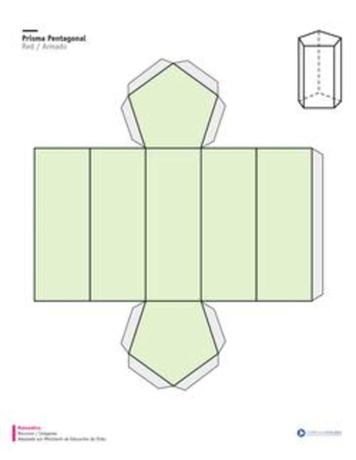 Red de un prisma de base pentagonal