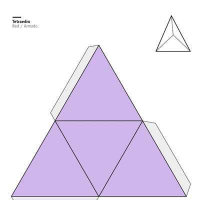 Red de un tetraedro