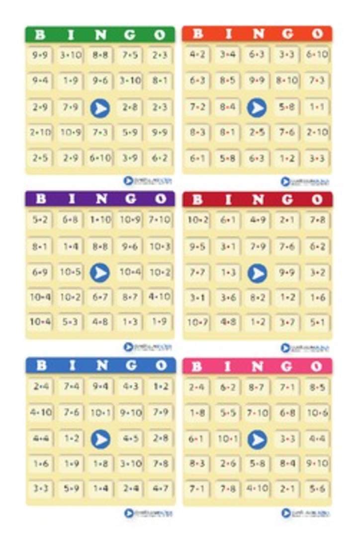 Bingo usando multiplicaciones (IX)