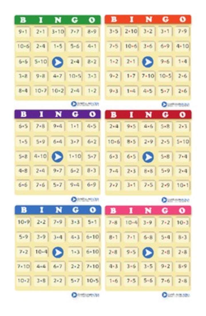 Bingo usando multiplicaciones (X)