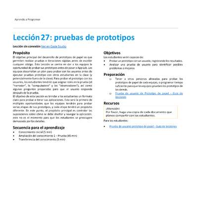 Unidad 2 - Lección27: pruebas de prototipos