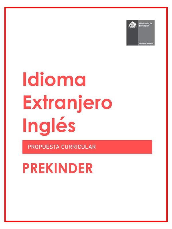 Propuesta curricular Inglés Prekinder
