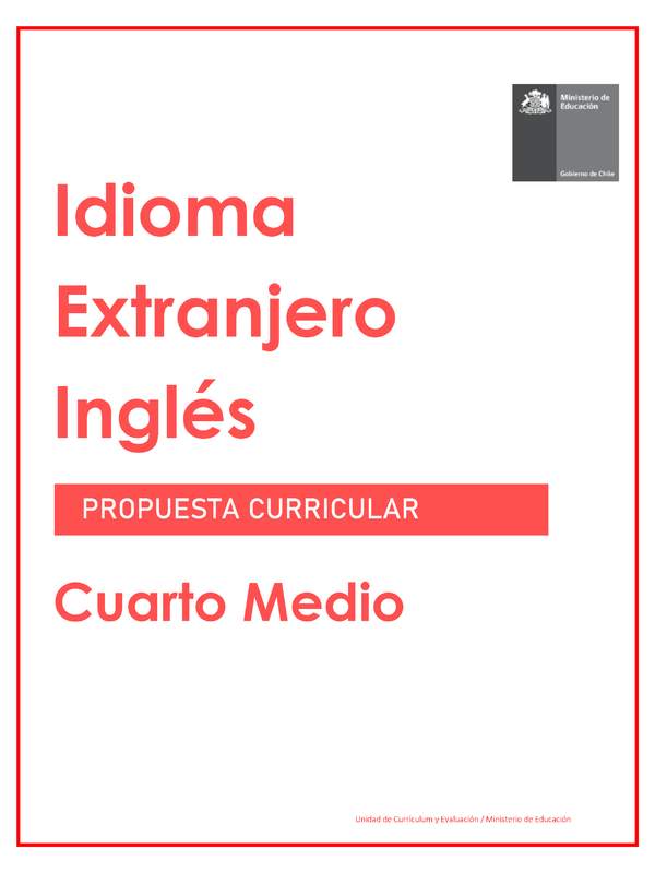 Programa de Inglés (Propuesta) 4° medio