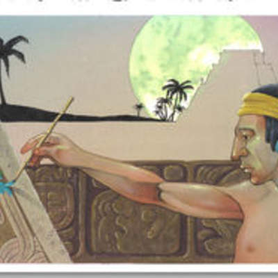 Maya pintando