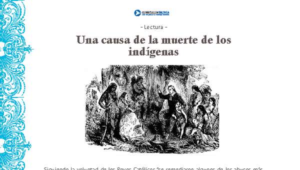 La causa de la muerte de los indígenas