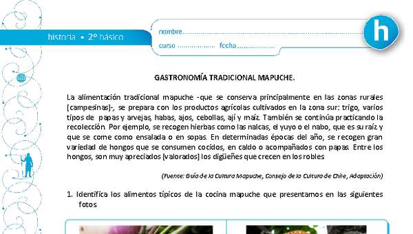 Gastronomía Tradicional mapuche