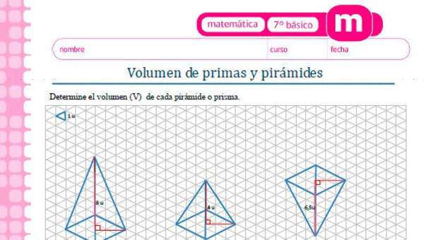 Volumen de prisma y pirámides