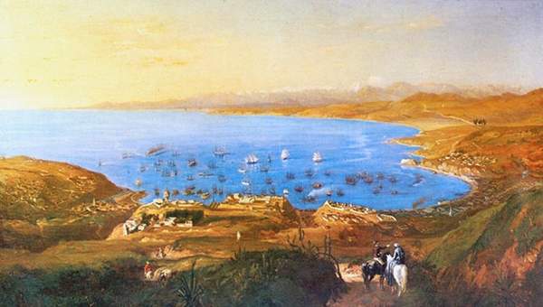 Vista de Valparaíso de Ernesto Charton de Treville
