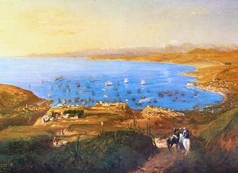 Vista de Valparaíso de Ernesto Charton de Treville