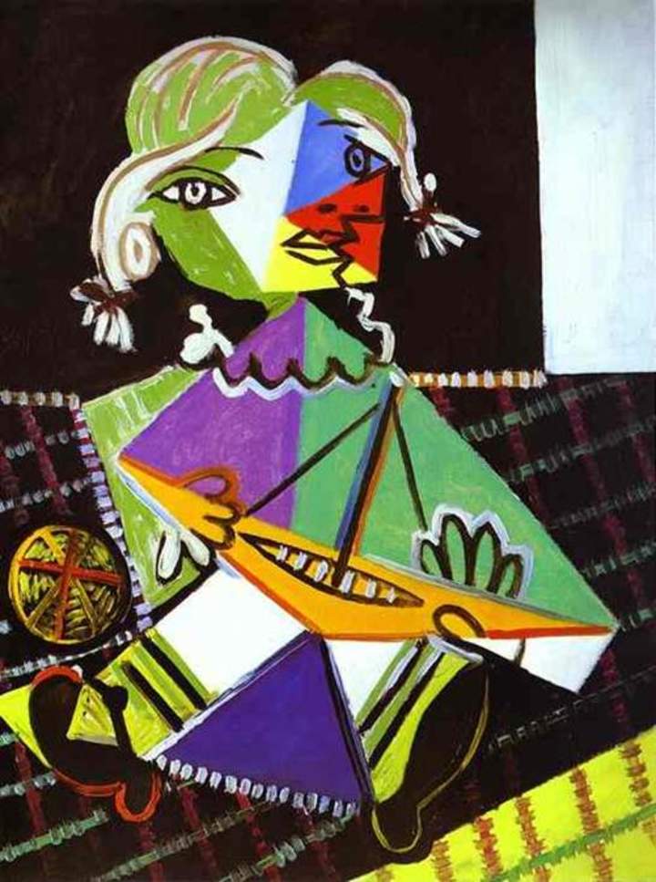 Niña con barco de Pablo Picasso