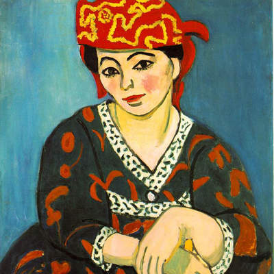 Mujer con turbante rojo de Henri Matisse