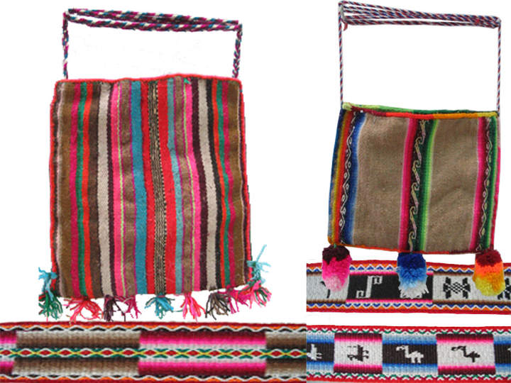 Textiles Aymara Chuspas y fajas