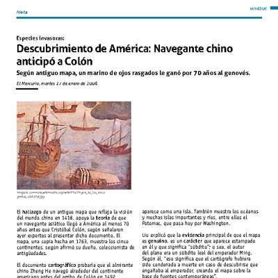 Descubrimiento de América: Navegante chino anticipó a Colón