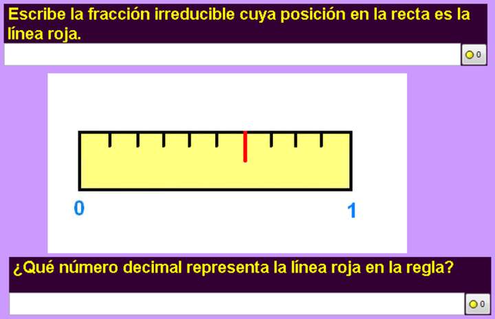 Fracciones y decimales en la recta numérica (III)