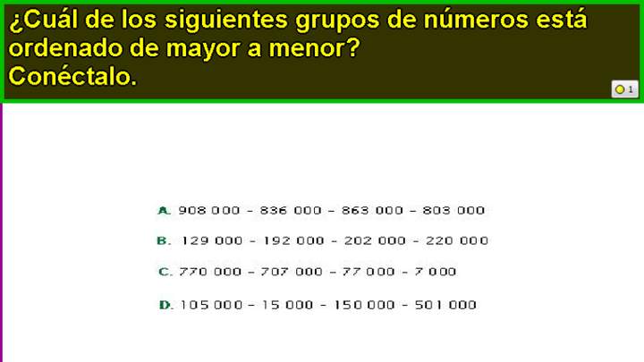 Comparar y ordenar números (VI)