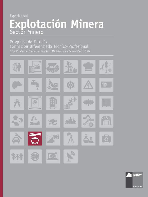 Programa de Estudio Especialidad Explotación Minera