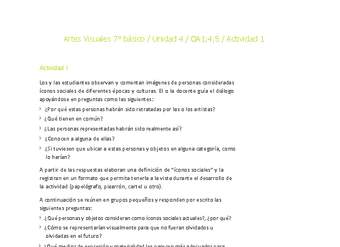 Artes Visuales 7° básico-Unidad 4-OA1;4;5-Actividad 1