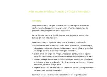 Artes Visuales 8° básico-Unidad 2-OA2;5-Actividad 2