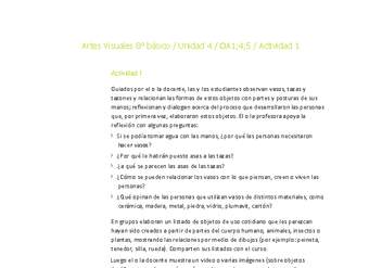 Artes Visuales 8° básico-Unidad 4-OA1;4;5-Actividad 1
