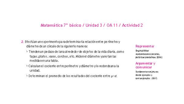 Matemática 7° básico -Unidad 3-OA 11-Actividad 2