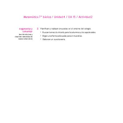 Matemática 7° básico -Unidad 4-OA 15-Actividad 2
