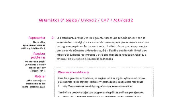 Matemática 8° básico -Unidad 2-OA 7-Actividad 2