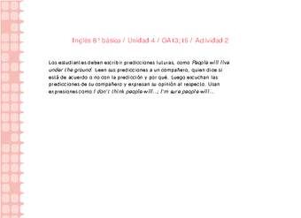 Inglés 8° básico-Unidad 4-OA13;16-Actividad 2