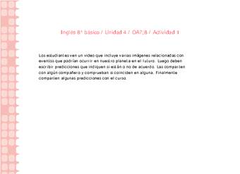 Inglés 8° básico-Unidad 4-OA7;8-Actividad 1