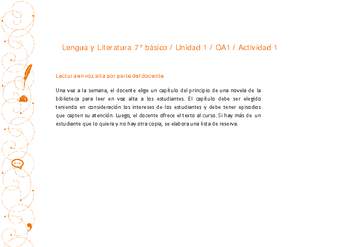 Lengua y Literatura 7° básico-Unidad 1-OA1-Actividad 1