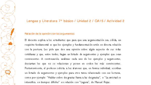 Lengua y Literatura 7° básico-Unidad 2-OA15-Actividad 2