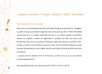 Lengua y Literatura 7° básico-Unidad 2-OA21-Actividad 2