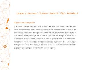 Lengua y Literatura 7° básico-Unidad 2-OA7-Actividad 2