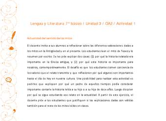 Lengua y Literatura 7° básico-Unidad 3-OA2-Actividad 1