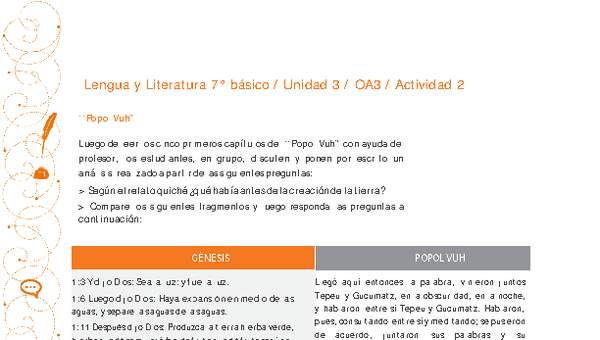 Lengua y Literatura 7° básico-Unidad 3-OA3-Actividad 2