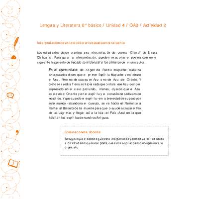 Lengua y Literatura 8° básico-Unidad 4-OA8-Actividad 2