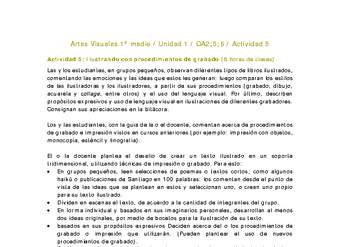 Artes Visuales 1 medio-Unidad 1-OA2;5;6-Actividad 5