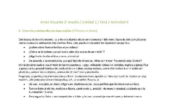 Artes Visuales 2 medio-Unidad 1-OA3-Actividad 4