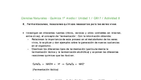 Ciencias Naturales 1 medio-Unidad 1-OA17-Actividad 8
