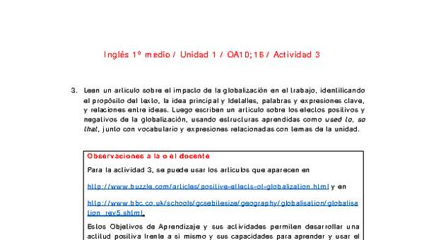 Inglés 1 medio-Unidad 1-OA10;16-Actividad 3