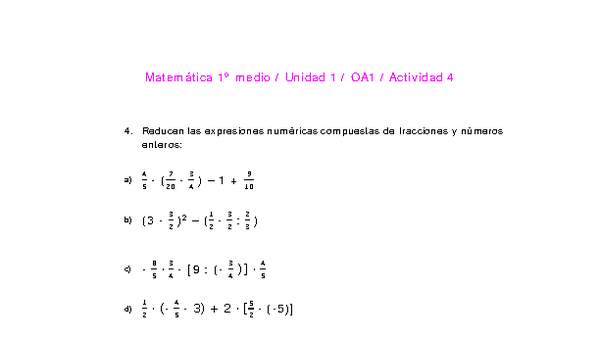 Matemática 1 medio-Unidad 1-OA1-Actividad 4
